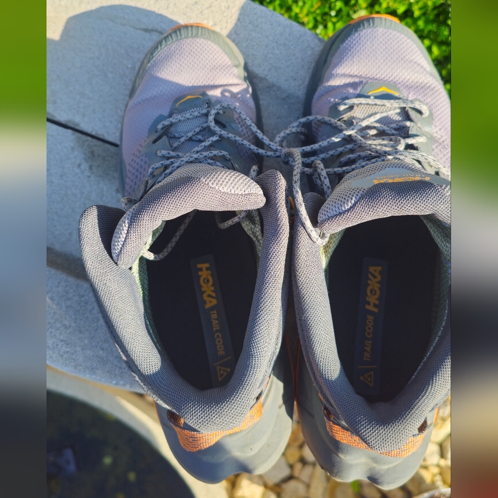 Hoka Men's Shoes - Gray and Orange 12D - Picture 6 of 9